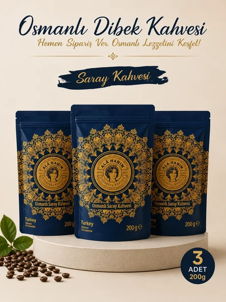 ALA HANIM KAHVELERİ 3'LÜ OSMANLI DİBEK KAHVESİ ürün görseli 1