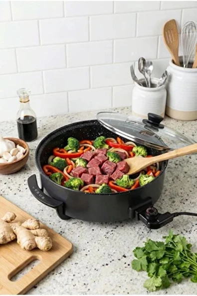 Mini Elektirkli Güveç Pizzamatik Tenceresi 35 cm ürün görseli 1