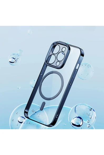 IVOOMİ Baseus Glitter iPhone14 Plus Magsafe Uyumlu ,Şeffaf Telefon Kapağı Koruyucu Kılıf+ Koruyucu Cam ürün görseli 1