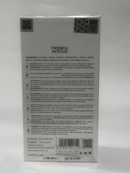 French Avenue Jasmere 100 ml Parfum - Resim 2