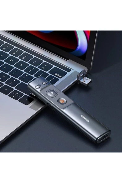 Baseus Lazer Pointer Bluetooth Alıcılı Kablosuz Sunum Cihazı - Resim 4