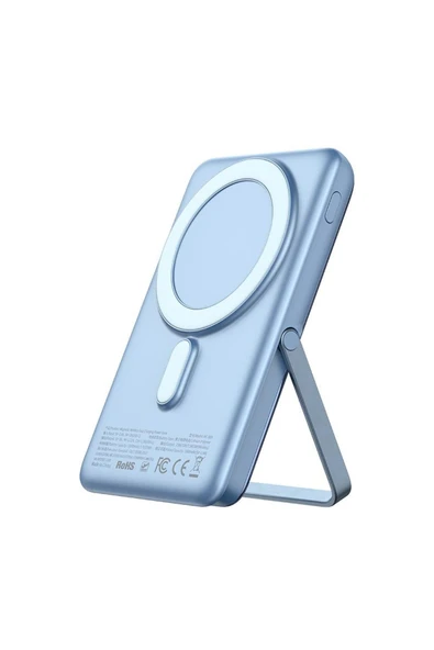Mcdodo MC-0692 15W Magsafe Uyumlu 10.000mAh Kablosuz Dijital Ekranlı Wireless Şarj Cihazı Powerbank Mavi ürün görseli 1