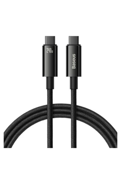 Baseus Tungsten Gold 240W Type-C toType-C 2m Hızlı Şarj & Veri Kablosu ürün görseli 1