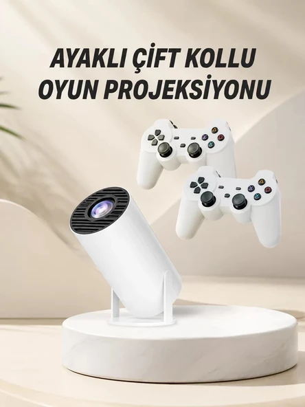 Nevamel® Taşınabilir Android Projeksiyon Ayaklı Çift Kollu 4K Çözünürlüklü Sinema Projeksiyonu ürün görseli 1