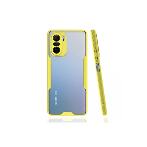 Xiaomi Poco F3 Kılıf Platin Silikon - Sarı ürün görseli 1