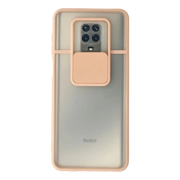 Xiaomi Redmi Note 9 Pro Kılıf Palm Buzlu Kamera Sürgülü Silikon - Pembe ürün görseli 1
