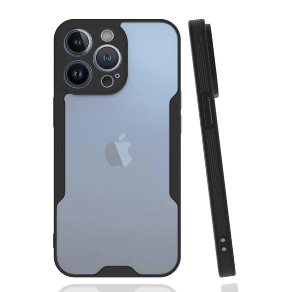 Apple İphone 14 Pro Kılıf Platin Silikon - Siyah ürün görseli 1