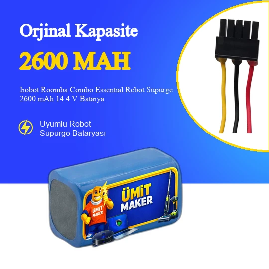 Irobot Roomba Combo Essential Robot Süpürge 2600 mAh 14.4V Batarya ürün görseli 1