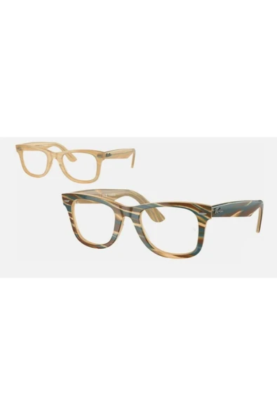 Ray-Ban Rb4340 8383 50 Fotokromik Wayfarer Unisex Premium Mavi Işık Korumalı Gözlük Çizgili Kahverengi ürün görseli 1