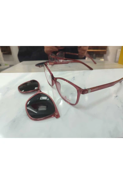 Vinaldi Plus Target Tk308 C1010 51Ekt Medium Kadın Polarize Klipsli Mavi Işık Filtreli Gözlük Pembe ürün görseli 1