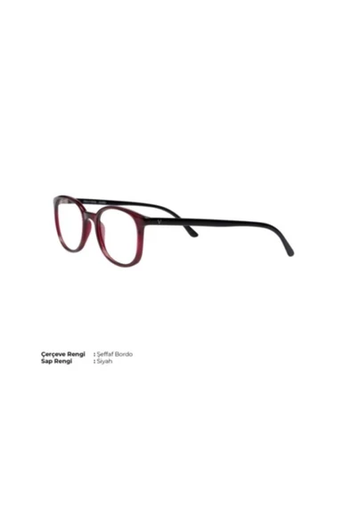 Vinaldi Vi 2031 C.6001 Ekt48 (Xsmall Beden) Unisex Mavi Işık Korumalı Ekran Gözlüğü(Bordo/Siyah Sap) ürün görseli 1