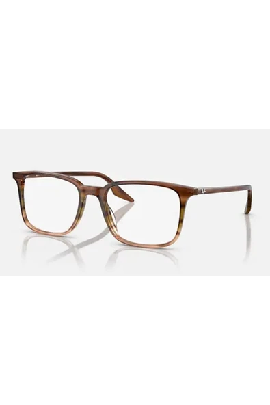 Ray-Ban Rb5421 8424 53-55 Ekt Uv420 Mavi Işık Korumalı Gözlük Çizgili Kahverengi - Yeşil ürün görseli 1