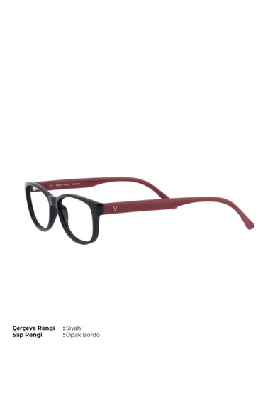 Vinaldi Vi 2016 C.0105 51ekt (Small Beden) Unisex Mavi Işık Korumalı Ekran Gözlüğü(Siyah/Bordo Sap) ürün görseli 1