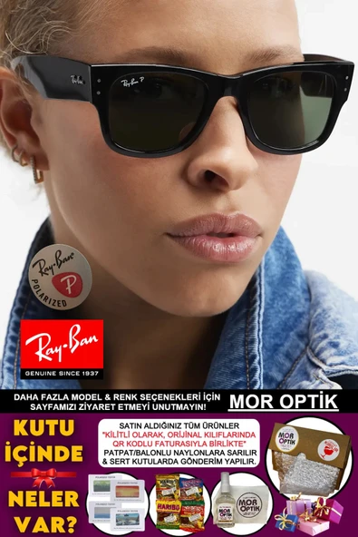 Ray-Ban Mor Optik "mega Wayfarer" Rb0840 901/58 (51 SİZE) Polarize ürün görseli 1