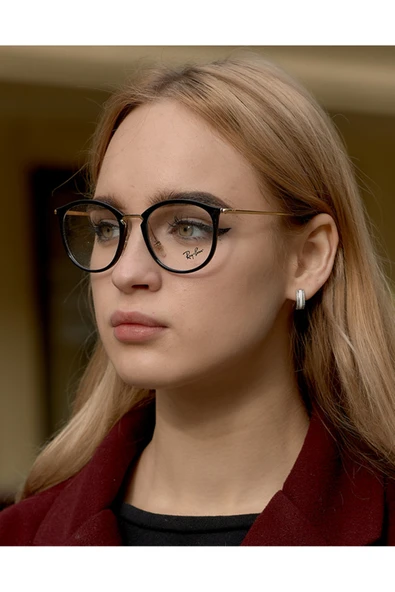 Ray-Ban DOĞA OPTİK RB7140 2000 49-20 + Mavi Işık Korumalı Gözlük / Arttırılmış Gece Görüşü ürün görseli 1