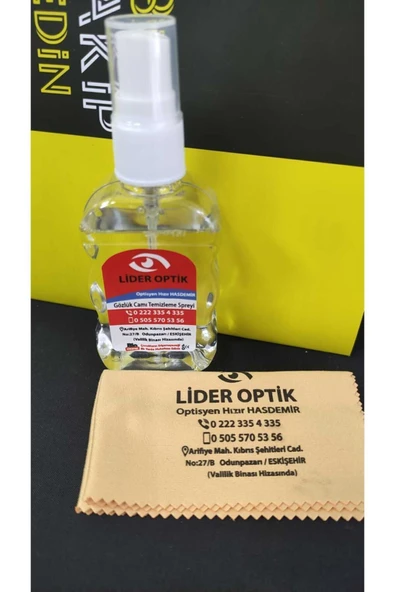 optisyenler optik Gözlük, (2 ADET BEZ 2 ADET SOLÜSYON) Ekran Temizleme Spreyi 50ml . A Kalite Microfiber Bez. ürün görseli 1