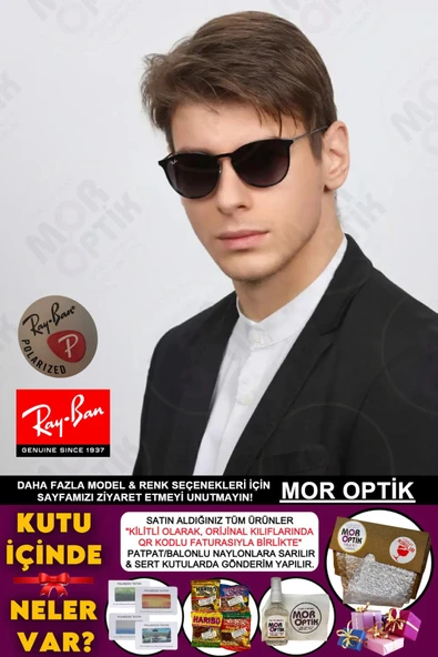 Ray-Ban Mor Optik Rb3539 002/t3 (54 SİZE) "metal Erika Polarize" ürün görseli 1