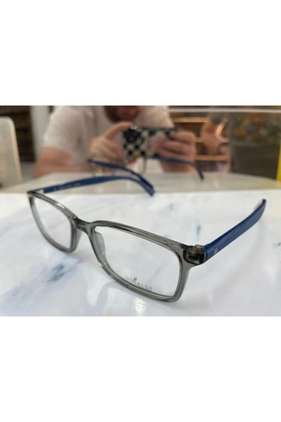 Vinaldi Vi 2040 C.4007 51 Unisex Mavi Işık Korumalı Ekran Gözlüğü(Şeffaf Gri/Lacivert Sap) ürün görseli 1