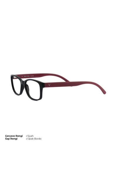 Vinaldi Vi 2008 C.0105 52ekt (Small Beden) Unisex Mavi Işık Korumalı Ekran Gözlüğü(Siyah/Bordo Sap) ürün görseli 1