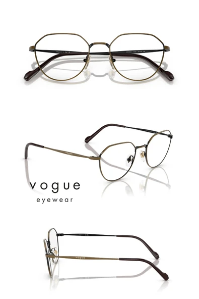 Vogue VO4315-I 5137 51-19-145 PREMİUM MAVİ IŞIK KORUMA + SÜRÜCÜ (ANTİFAR) ETKİLİ antik altın rengi ürün görseli 1