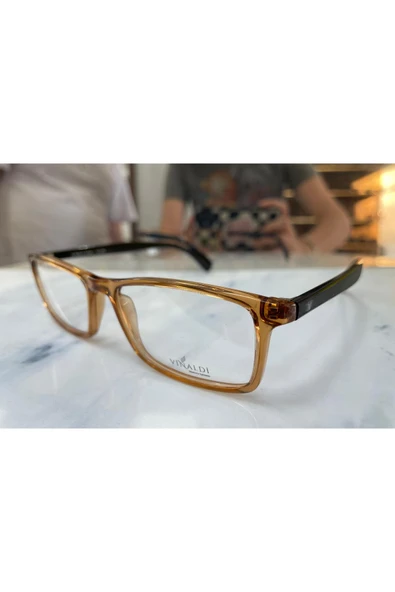 Vinaldi Vi 2041 C.4301 52ekt Unisex Mavi Işık Korumalı Ekran Gözlüğü(Şeffaf Bal/Siyah Sap) ürün görseli 1