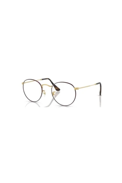 Ray-Ban Rb3447v Round Metal 3188 50ekt (SMALL BEDEN) Unisex Mavi Işık Korumalı Ekran Gözlüğü Altın Havana ürün görseli 1