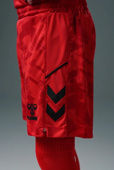 Hummel Line Kaleci Şort Kırmızı Çocuk - Resim 2