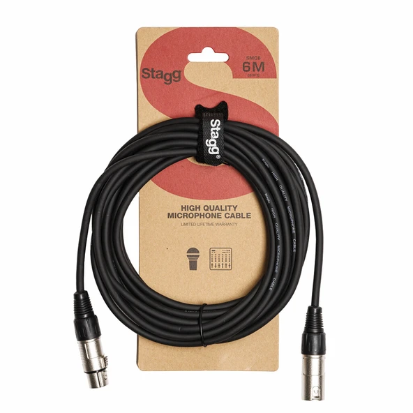 STAGG SMC6 6 METRE MİKROFON KABLOSU (XLR DİŞİ - XLR ERKEK) ürün görseli 1