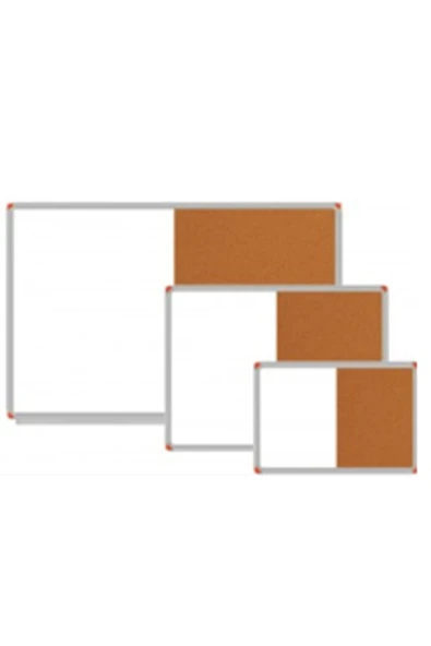 Panda Yarısı Yazı Tahtası Yarısı Mantar Pano 60 X 90 Cm ürün görseli 1