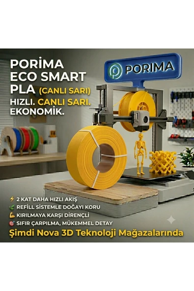 Porima SARI ECO Smart PLA Filament ürün görseli 1