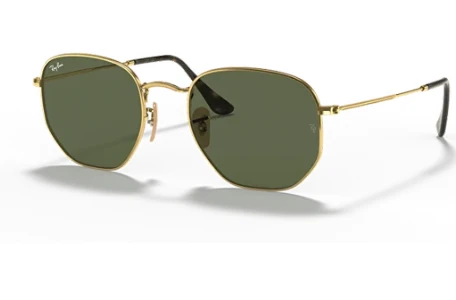Ray-Ban Hexagonal 3548N 001 51 Gold-Green Güneş Gözlüğü ürün görseli 1