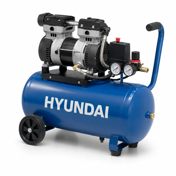 Hyundai KM2250 Sessiz Yağsız Hava Kompresörü 50 Litre 2 HP 8 Bar ürün görseli 1