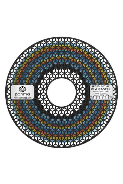 Porima Rainbow PLA Pastel Filament - Resim 2
