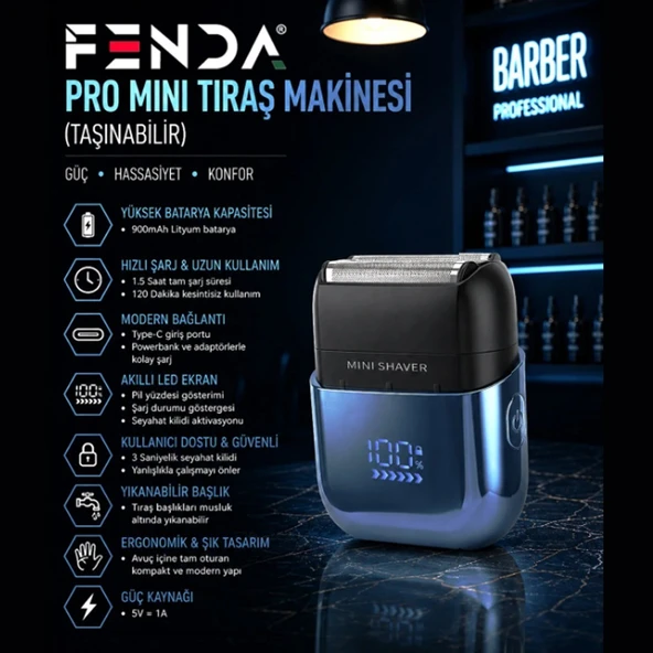 FENDA Fenda Pro Mini Seyahat Tıraş Makinesi ürün görseli 1