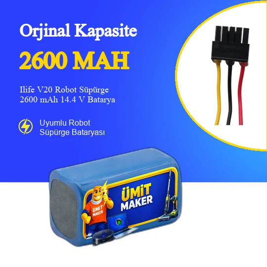 Ilife V20 Robot Süpürge 2600 mAh 14.4V Batarya ürün görseli 1