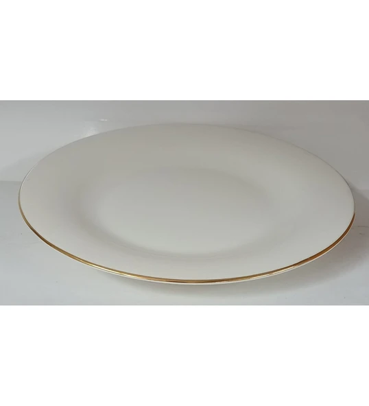 Servis Tabak 27 CM Gold Yaldızlı Cam Tabak 6 adet ürün görseli 1