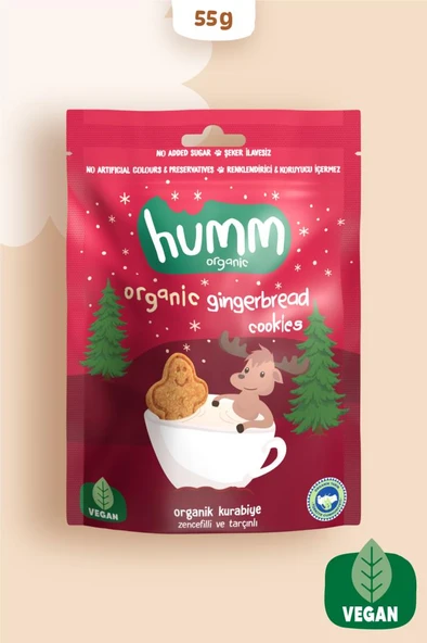 Zencefilli Tarçınlı Vegan Kurabiye 55 g ürün görseli 1