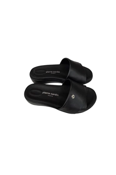 Pierre Cardin Tek Bantlı Deri Anatomik Bayan Terlik - Resim 12