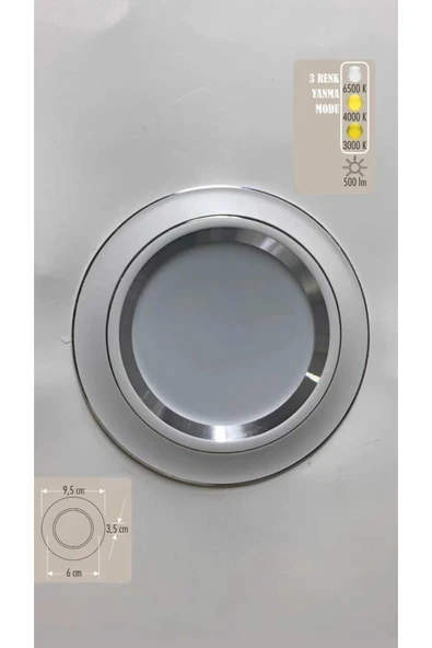 Forest 7 WATT KROM BEYAZ KASA 3 MOD (BEYAZ - GÜNIŞIĞI -ILIK BEYAZ) ürün görseli 1