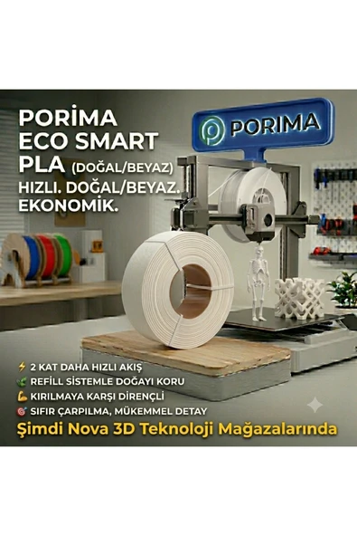 Porima BEYAZ ECO Smart PLA Filament ürün görseli 1