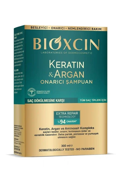 Bioxcin Şampuan Keratin Argan Onarıcı 300 ml ürün görseli 1