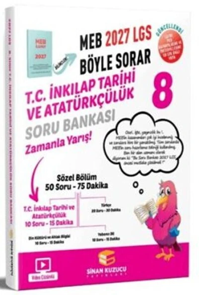 2027 8. Sınıf T.C. İnkılap Tarihi ve Atatürkçülük Soru Bankası Sinan Kuzucu ürün görseli 1