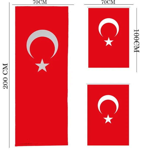 Minber Perdesi 3 Lü Takım- Storlu-Türk Bayrağı ürün görseli 1