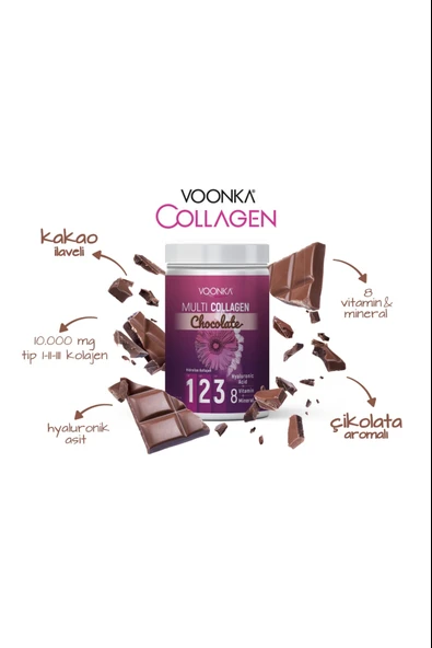 Voonka Multi Collagen Chocolate 380gr - Resim 2