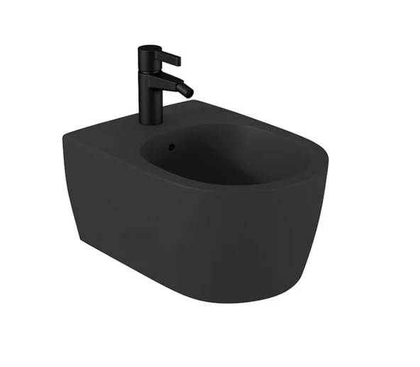 Bocchi V-Tondo Mat Siyah Asma Bide 1487-004-0120 ürün görseli 1