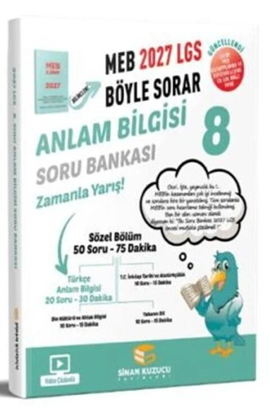 2027 8. Sınıf Anlam Bilgisi Soru Bankası Sinan Kuzucu ürün görseli 1