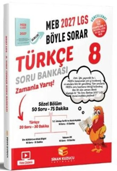 2027 8. Sınıf Türkçe Soru Bankası Sinan Kuzucu ürün görseli 1