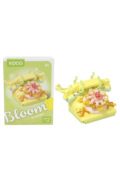 KOCO Bloom Boutique Antika Telefon Yapım Seti 336 Parça – Dekoratif Blok Model ürün görseli 1