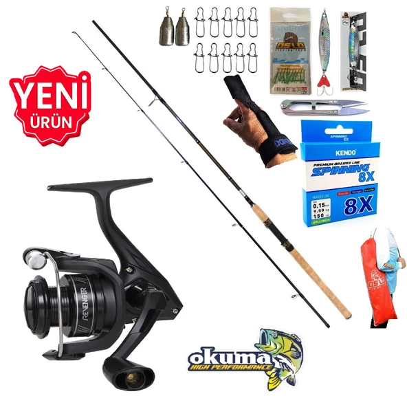Okuma Revenger Rv-4000A 270cm 10-40gr Kudos Shadow Spin Olta Takımı Seti ürün görseli 1