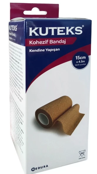Kuteks Kohezif Bandaj 15 cm x 4,5 m ürün görseli 1